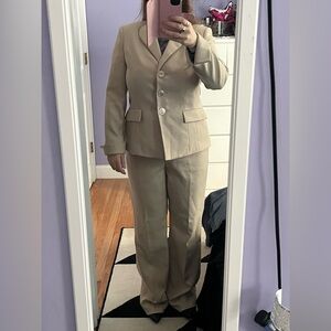 Le Suit Beige Women's Blazer and Pants Set